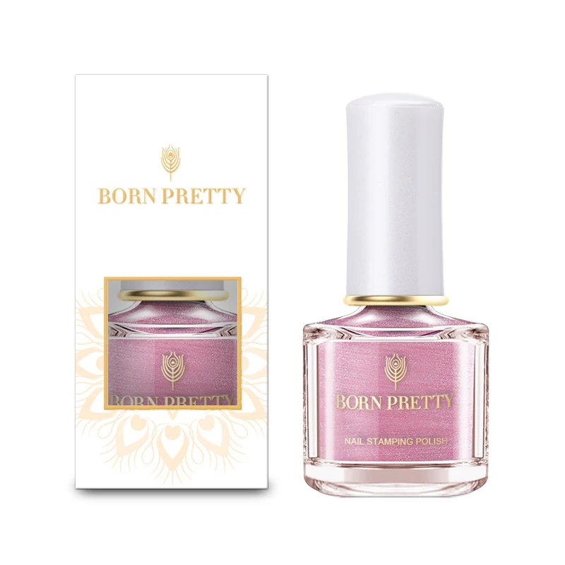 Серия BORN PRETTY Withered Rose 6 мл стемпинг ногтей покрытие розовый темно красный штамп лак