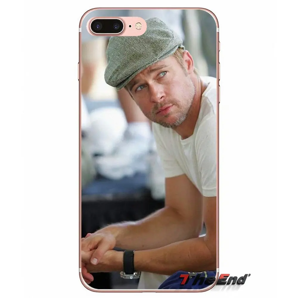 Для iPhone X 4 4S 5 5S 5C SE 6 6S 7 8 Plus Samsung Galaxy J1 J3 J5 J7 A3 A5 2016 2017 Брэд Питт суперзвезда Мужской