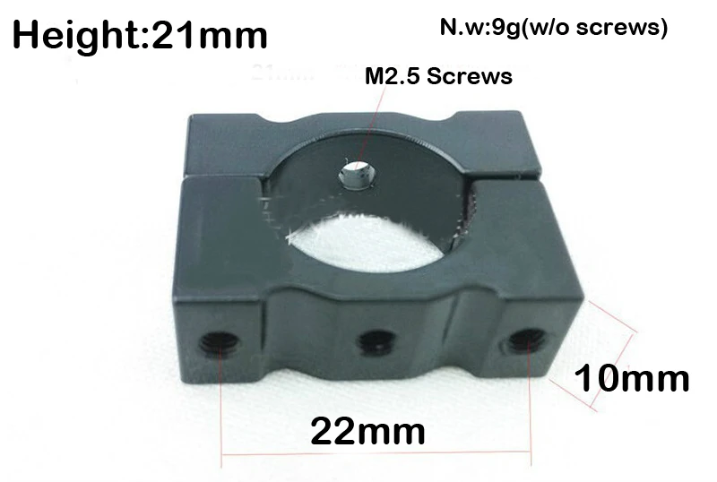 

10PCs Aluminum Height 21mm Thicken Clamp Clip For Diamter 16MM Carbon Fiber Tube Pipe RC FPV Quadcopter Frame Plant Protection