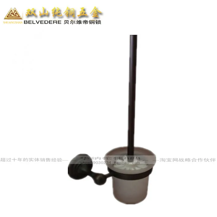 

US Double Mountain Bellevue Timor western style antique black copper bathroom accessories towel rack toilet brush / cup