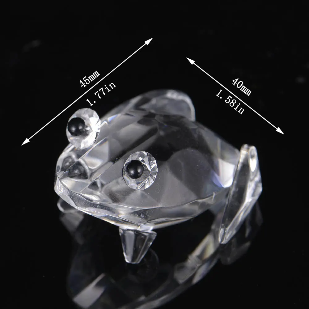 Crystal Cute Frog Prince Figurines Ornament Glass Animal Paperweight Art Collection Home Table Decors Christmas Kids Favor Gifts | Дом и сад