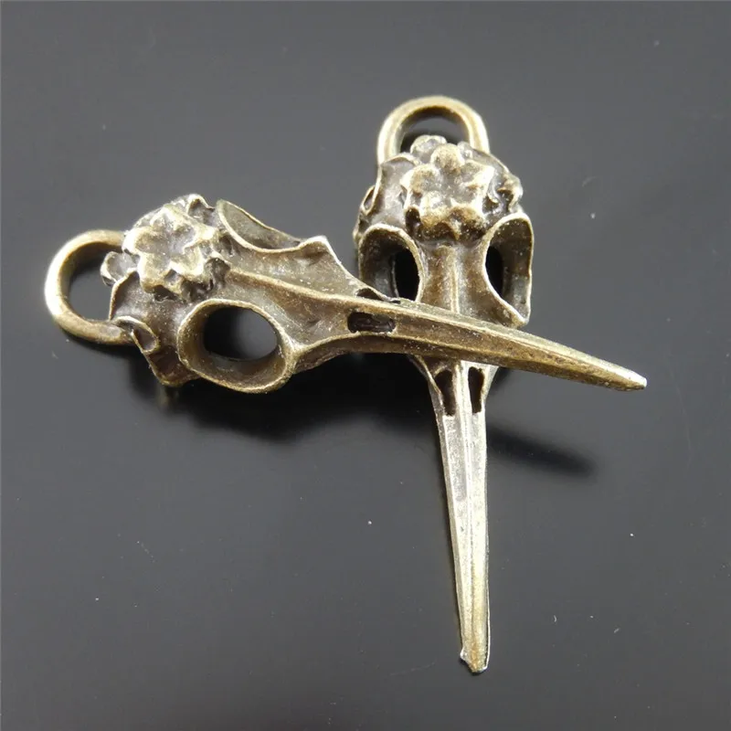 5 шт. подвеска в виде черепа головы птицы|charms antique bronze|charms antiquemini charms |