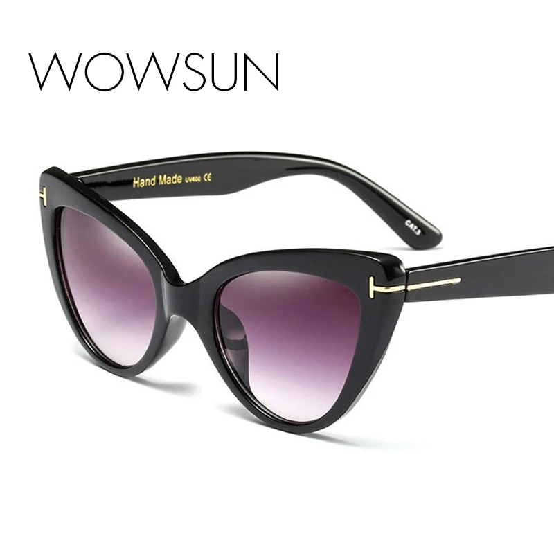 WOWSUN Роскошные Винтажные Солнцезащитные очки для женщин Топ Мода T большой