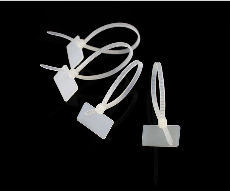 

500pcs 3*100mm Self locking Zip cable Ties Write On Ethernet Wire Power Cable Label Mark Tags