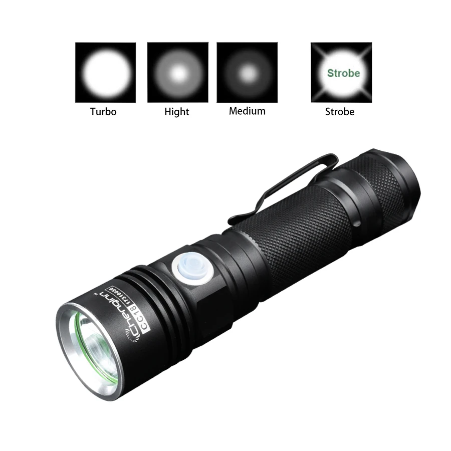 Chenglnn USB перезаряжаемые фонарик мини портативный 4 режима 500LM Cree XPE светодио дный
