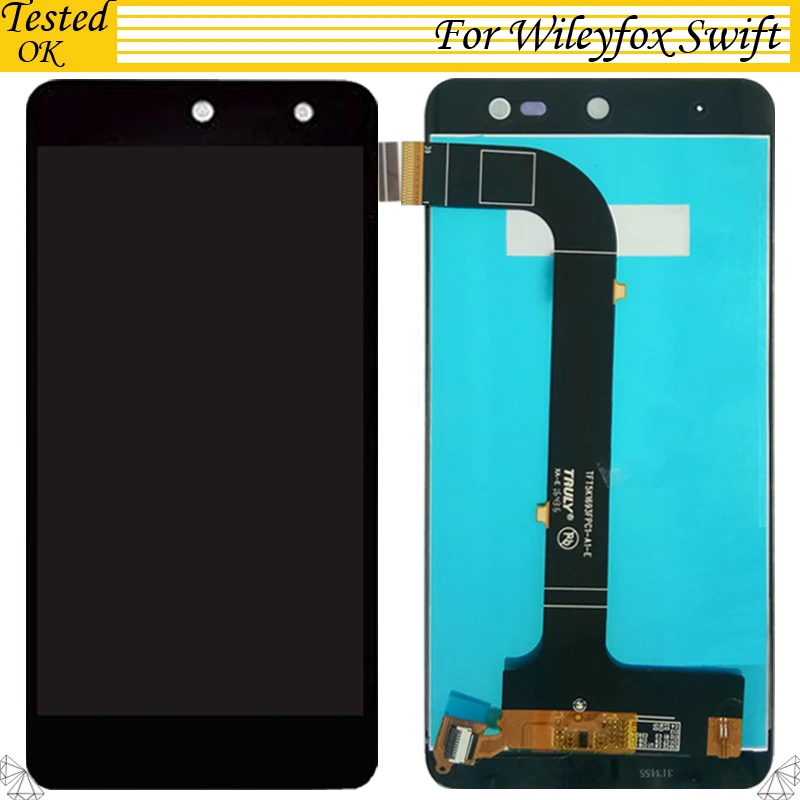 100% протестированный рабочий 5 0 &quotПолный ЖК дисплей для Wileyfox Swift + сенсорный экран