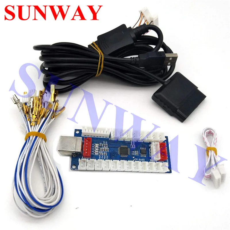 4 в 1 PS2/PS3/PC/ XBOX360 Аркада pcb джойстик USB аркадный кодировщик borad к ПК Джойстик Sanwa для
