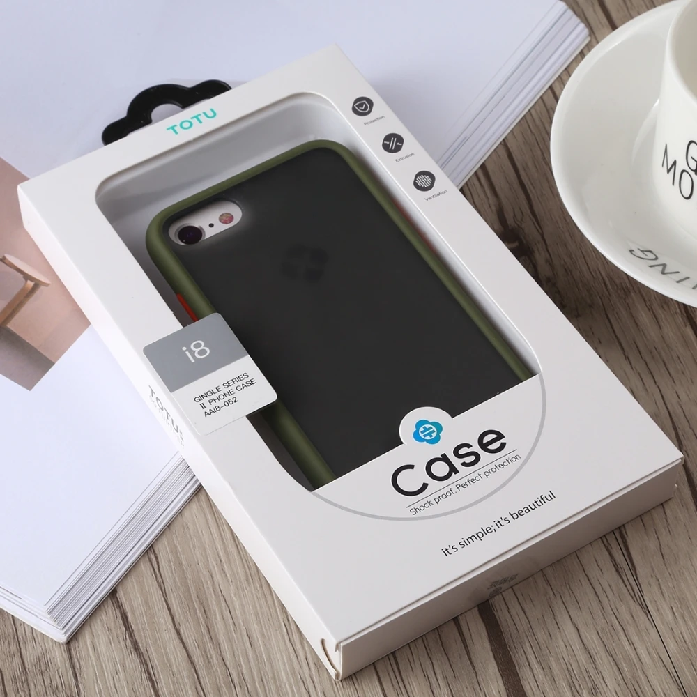 TOTU дизайн ударопрочный ТПУ + PC чехол для iPhone 8 8Plus 7 7Plus защитный мобильного