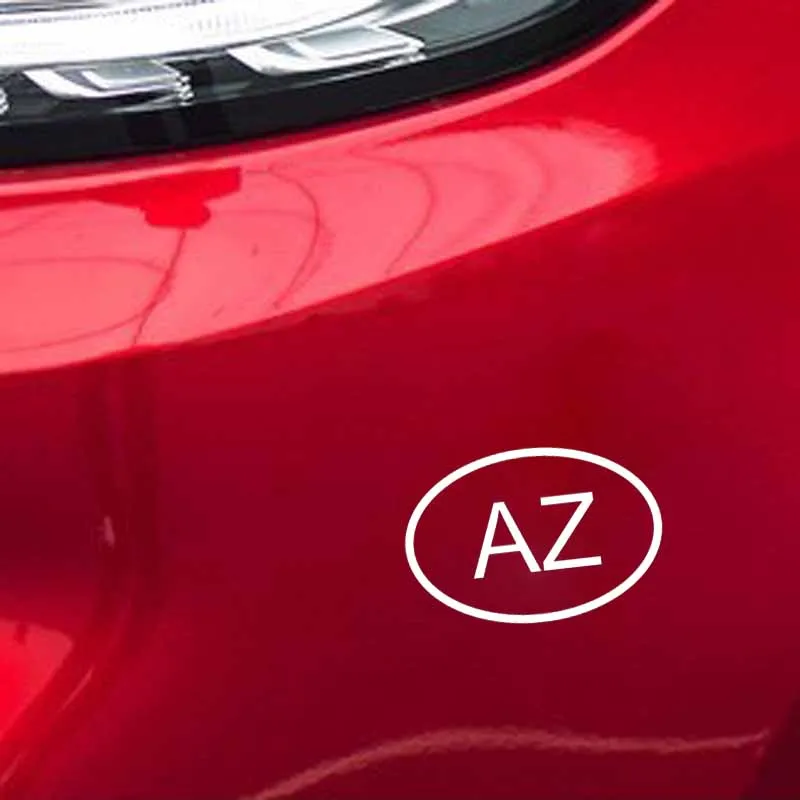 YJZT 14 9 см * 10 1 АЗ Азербайджан код страны овальные автомобильные наклейки виниловые