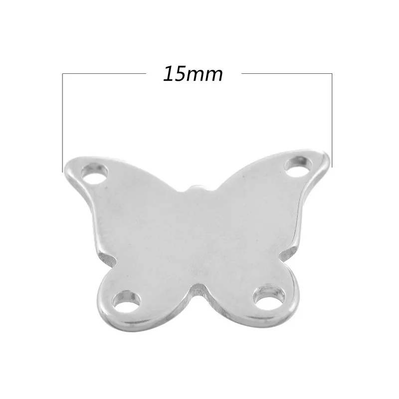 LASPERAL Stainless Steel Butterfly Connector Accessories For Jewelry Four Holes Connectors Making 15*12mm 10PCs | Украшения и