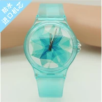 fashion unisex silicone green ice ore dial waterproof wristwatches casual women man red snowflake face couple gift quartz watch