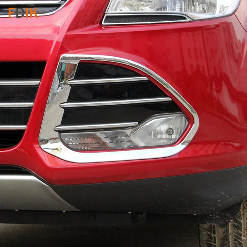 2 шт. хромированные передние противотуманные фары из АБС пластика для Ford Kuga Escape 2013