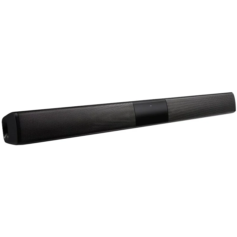 Звуковая панель с Bluetooth стерео 20 Вт Hifi Беспроводная колонка домашний кинотеатр система объемного звучания тонкий ТВ динамик TF FM магнитола с AUX колонкой - Цвет: Черный