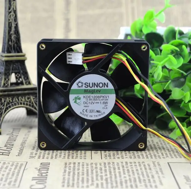 Оригинальный SUNON KDE1208PKV1 AC/DC 12V 1 6 W 8 см 8020 80x80x20 мм 3-линии Вентилятор охлаждения |