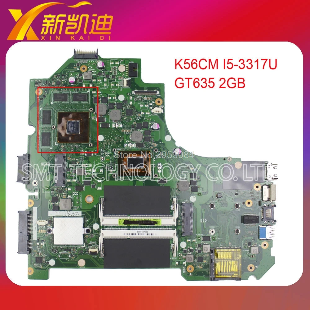 Материнская плата k56см REV2.0 I5-3317U GT635 2G для For Asus S550C s550см s56см K56C материнская