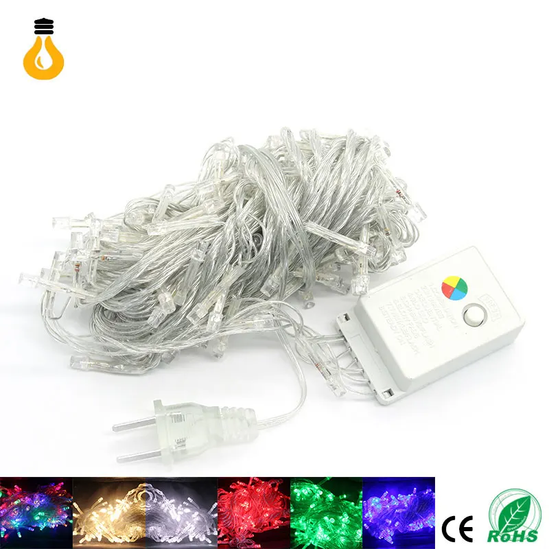 Новинка 2017 1 шт. 10 м Светодиодные строковый свет rgb цвет 100led 110 V 220 Украшение