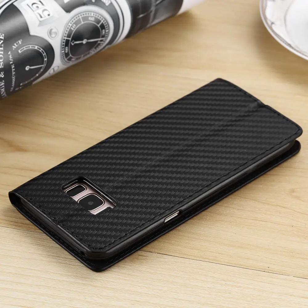 L-FADNUT углеродного волокна Флип кожаный чехол для samsung Galaxy S8 плюс S9 S10 бумажник чехол для samsung S7 край S6 S5 нео-Записка 9