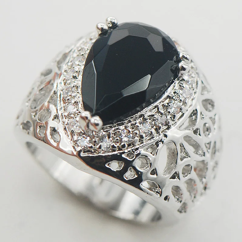 Женское кольцо из серебра 925 пробы с ониксом|ring graduation|ring boxring silicon |
