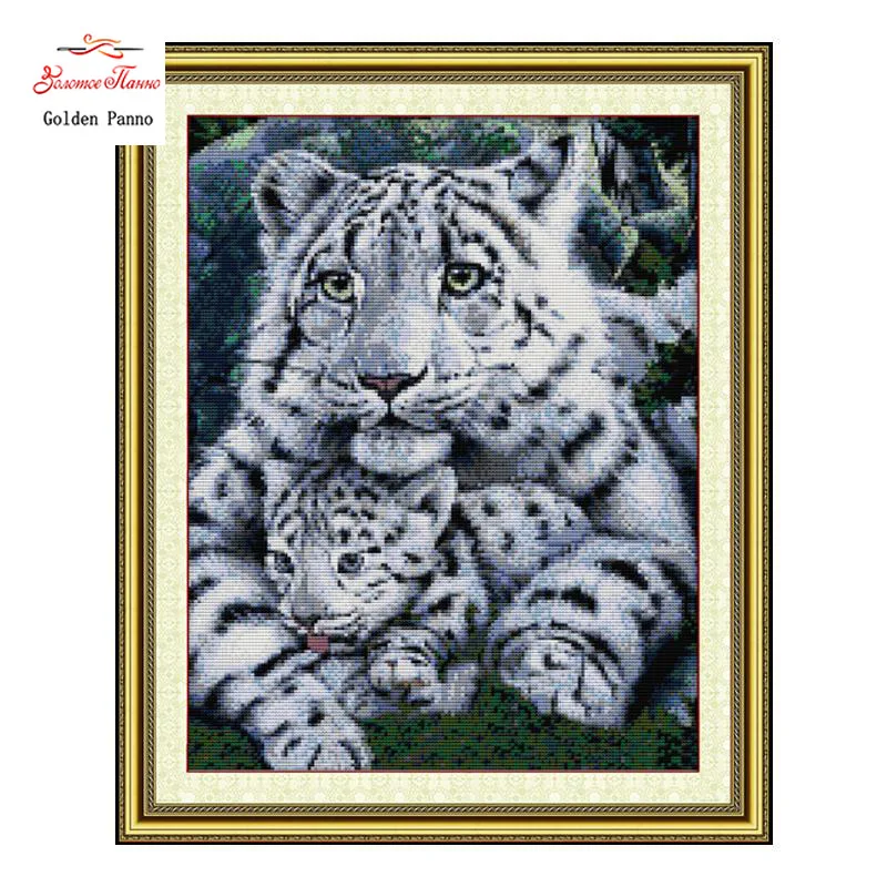 

Needlework DIY DMC 14CT 11CT Cross stitch,Sets For Embroidery kits white tiger love Counted Cross-Stitching,Wall Home Decor