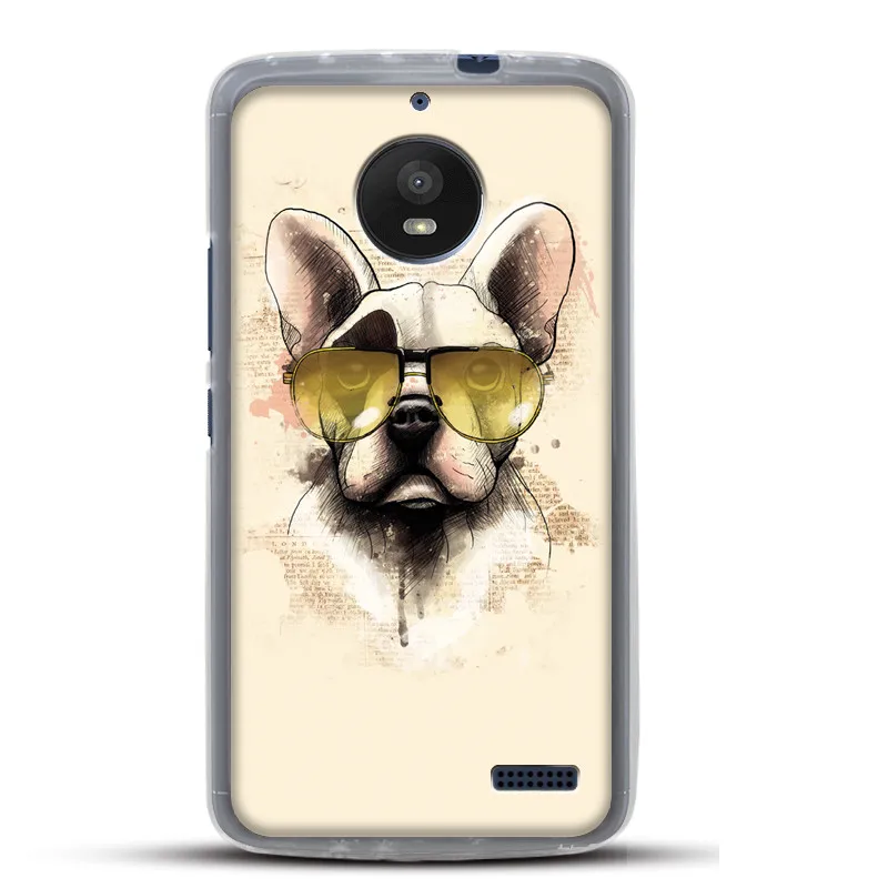 Силиконовый чехол для Motorola Moto E4 европейская версия с рисунком E (4th Gen.) XT1766 XT1763 XT1762
