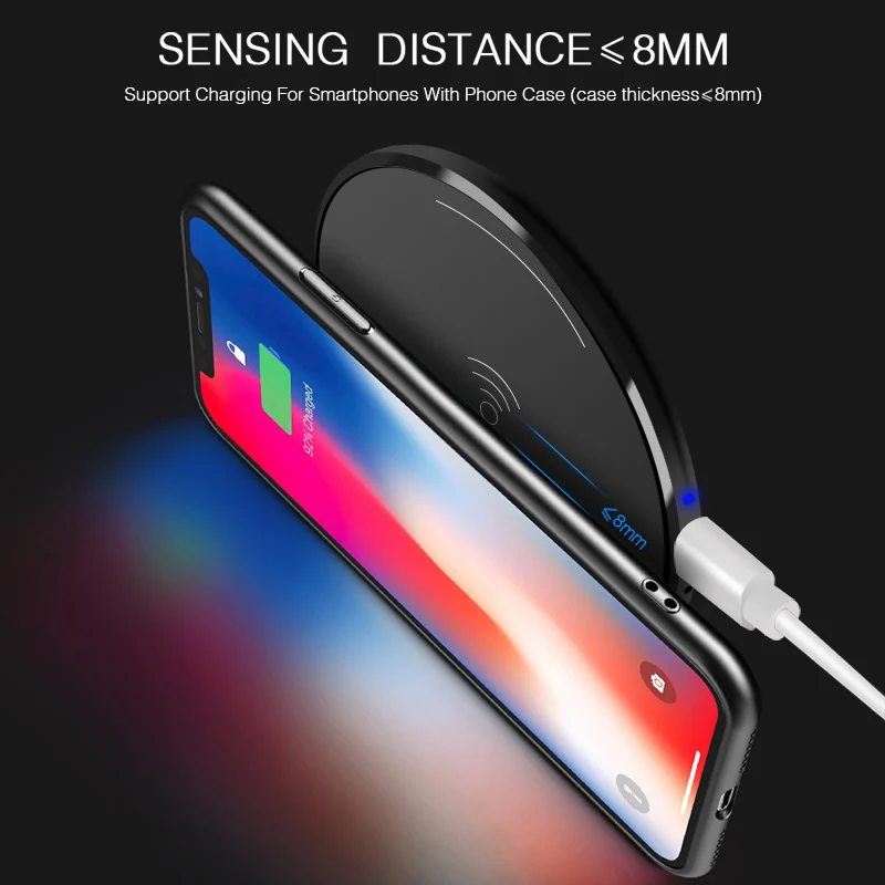 Беспроводное зарядное устройство зарядного устройства для iPhone 8 10 X samsung S7 S8 5 В/1A