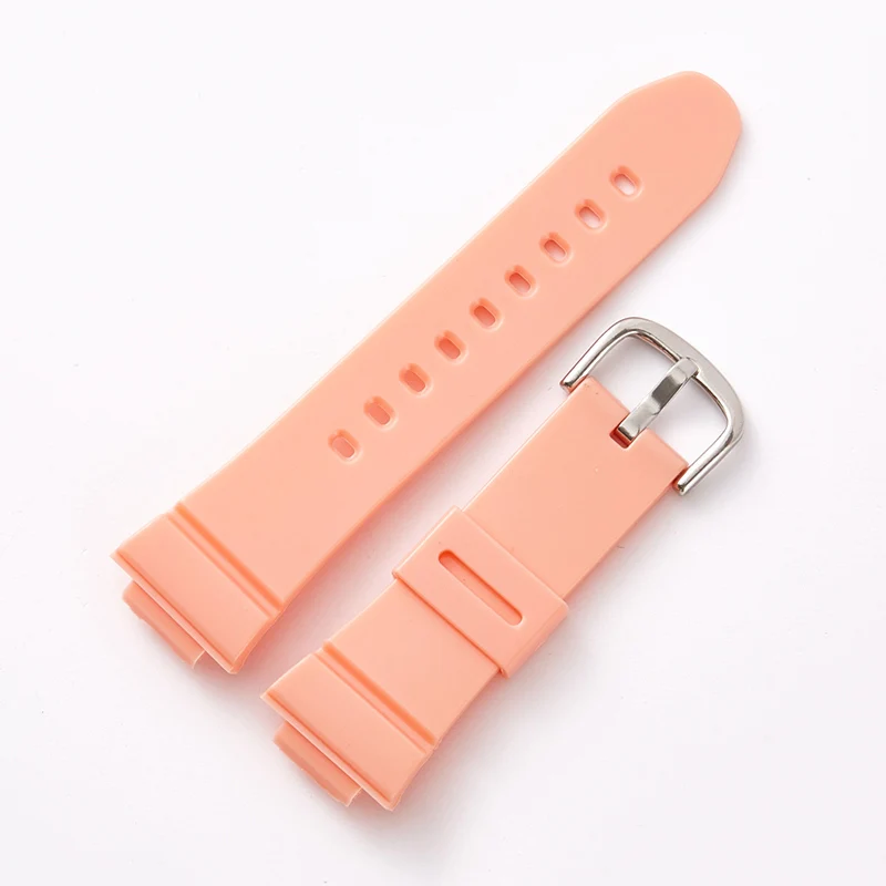 pink Аксессуары для часов 14 мм для Casio CASIO BABY-G BA-111, BA-110, BA-120, BA-112 ремешок для часов для мужчин и женщин резиновый ремень браслет - Цвет ремешка: pink