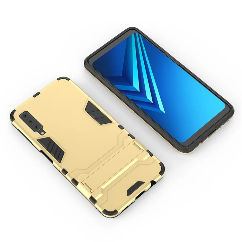 

PC+Silicone Shock Proof Iron Man Kickstand Case Protective Cover Shell Coque Funda for Samsung Galaxy A7 A9 2018 A9 Star Pro A9S