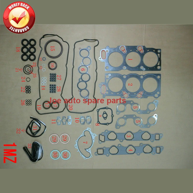 Полный комплект прокладок двигателя 1MZ 1MZFE для Toyota Camry / AVALON lexus ES 3.0L 2995cc 1995 2005 04111 20041