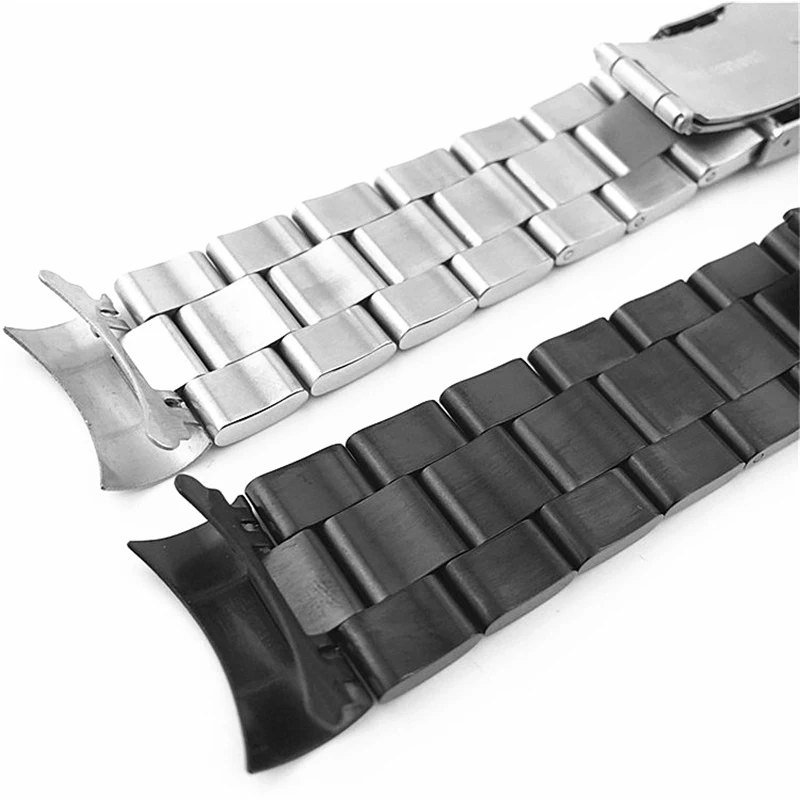 Solid stainless steel strap Curved interface brushed steel bracelet steel strap For precision skx007 20 22mm