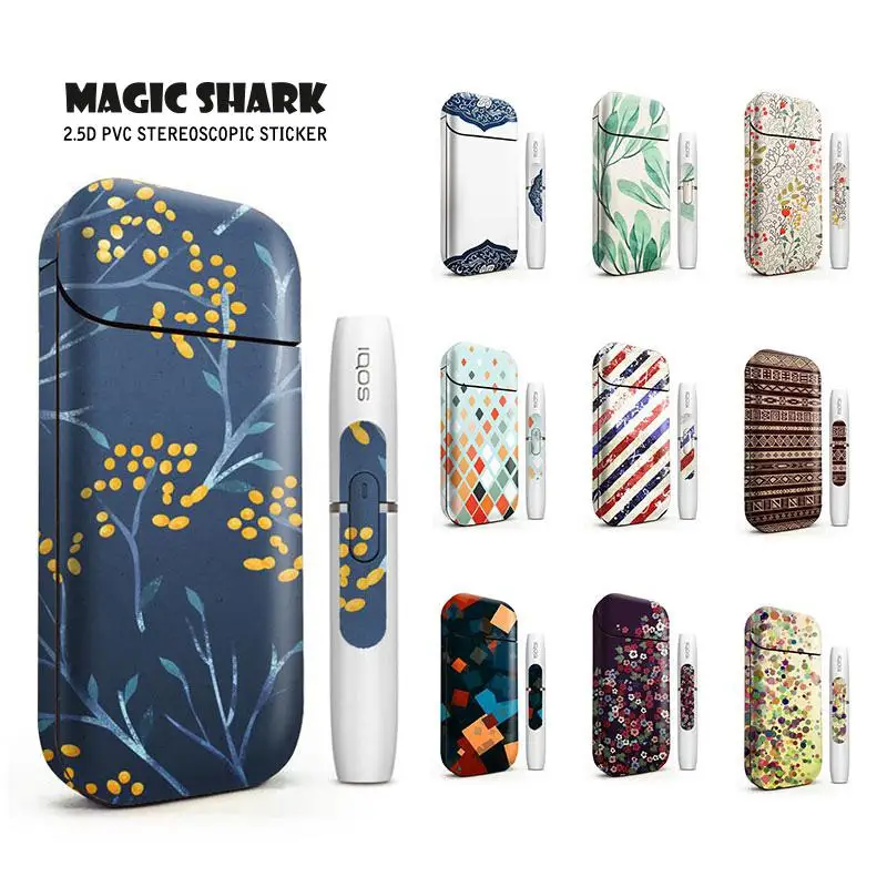 Модный чехол Magic Shark с пузырьками и цветами защитная пленка наклейка для IQOS 2 4 Plus p