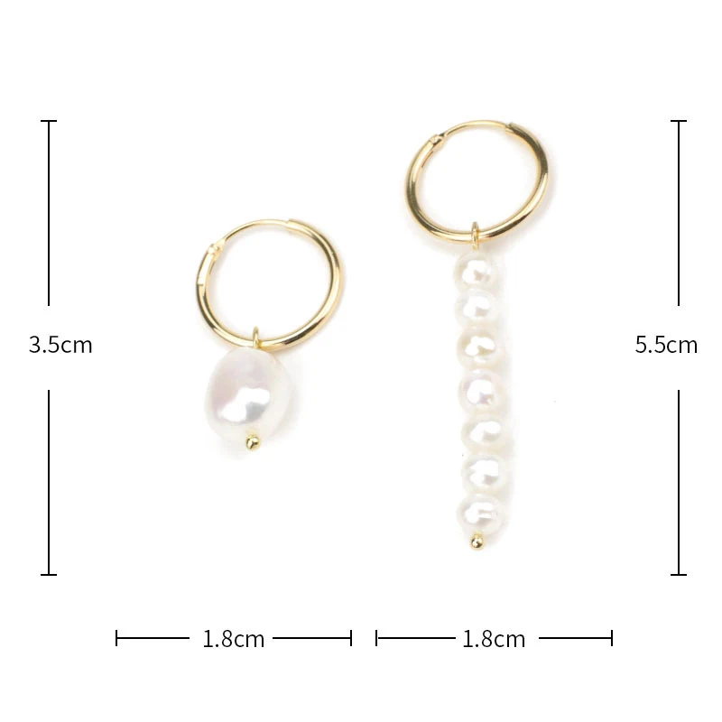 GWACC Асимметричные жемчужные Висячие серьги для женщин в стиле барокко винтажные