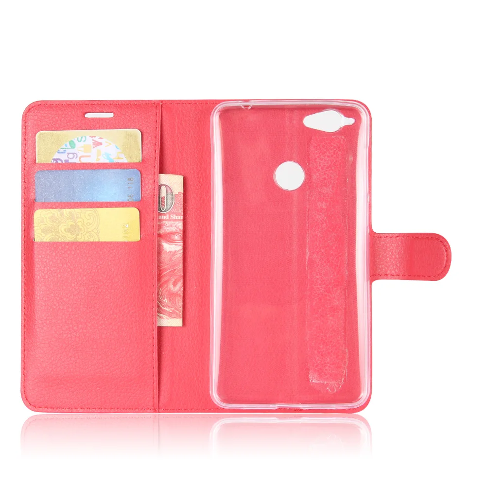 Кожаный чехол для Blackview R7 защитный в классическом стиле однотонный флип кошелек