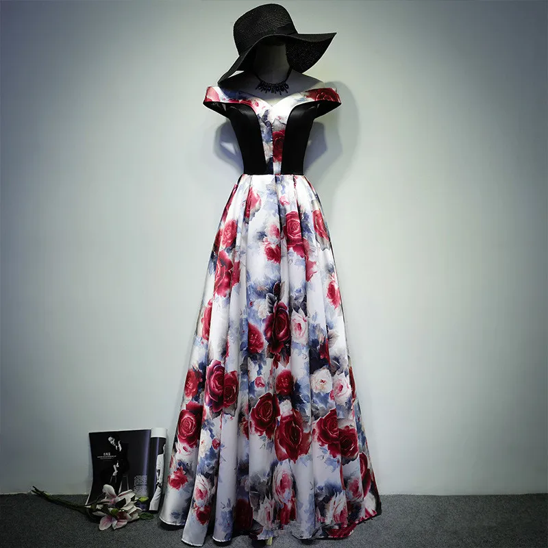 Винтажное платье с цветочным принтом и открытыми плечами|Платья подруги невесты|