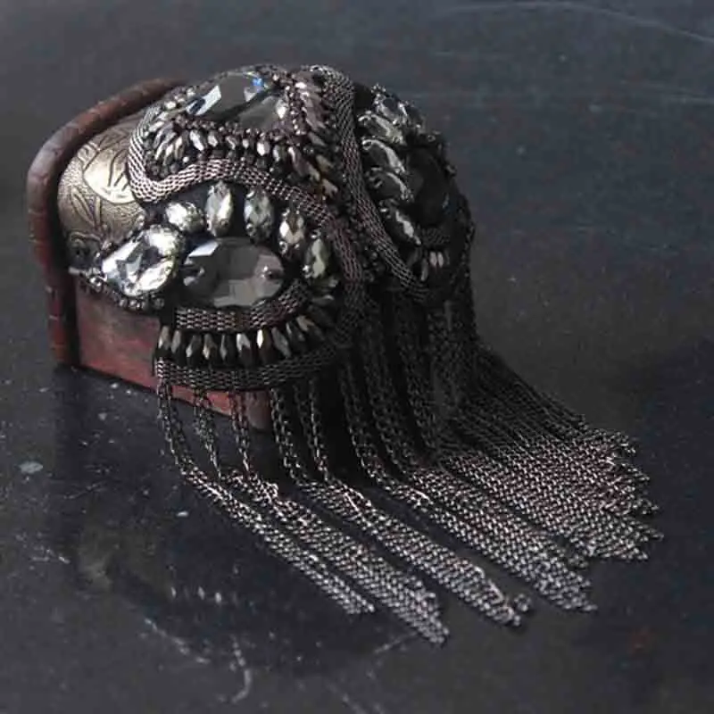 

Punk jewelry shoulder brooches brooch or broach Pin chain Tassel for Christmas bouquet Party Wedding Accessories supplier