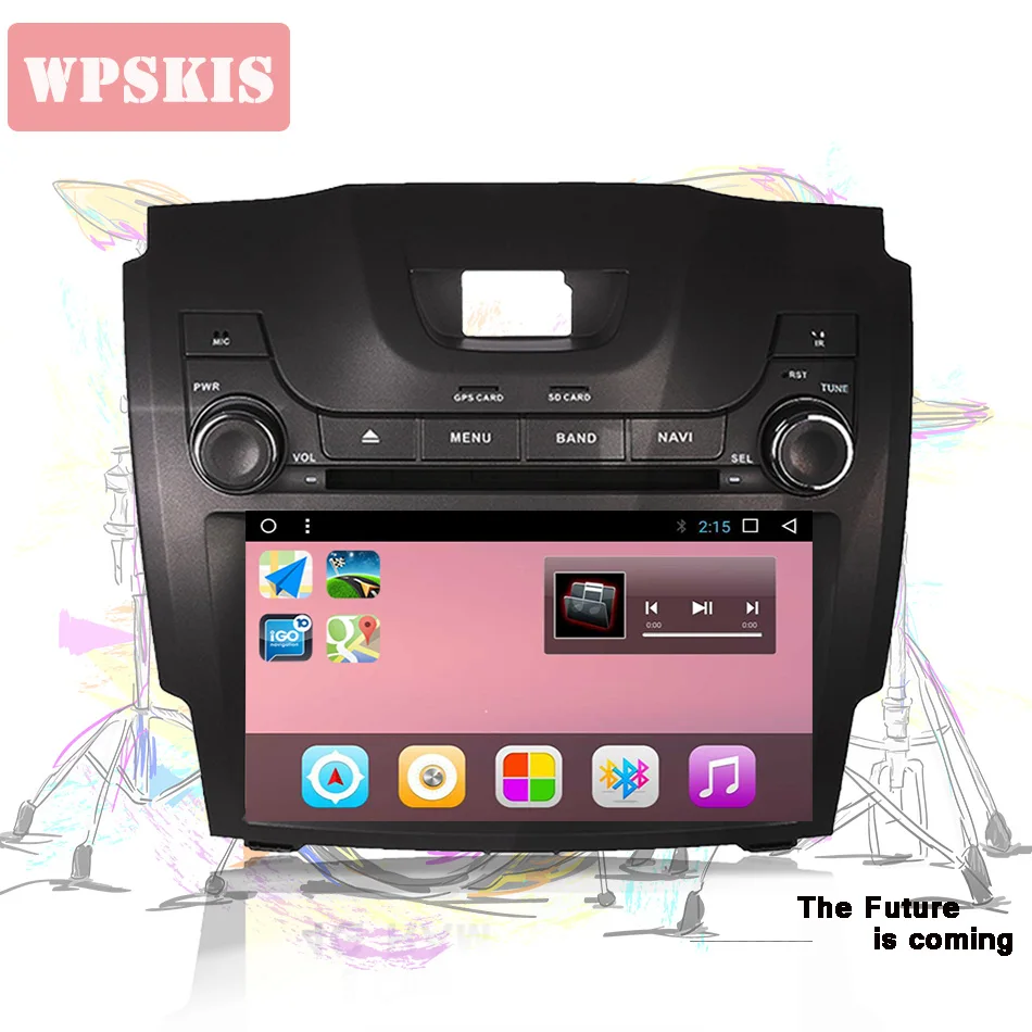 WPSKIS 8 "In dash car radio audio stereo music video dvd a/v плеер для Chevrolet S10/Isuzu D-Max 2013-2014 Android 9 0 4 Гб + 64 ГБ |