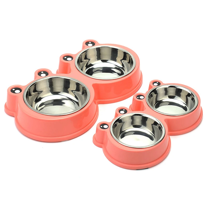 Пластиковая миска из нержавеющей стали для кормления собак и кошек в форме