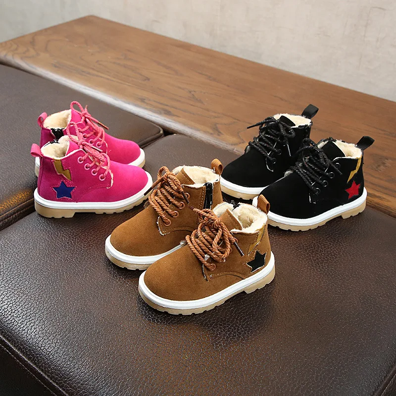 Детская обувь зимние детские ботинки Martin теплые для девочек резиновые мальчиков