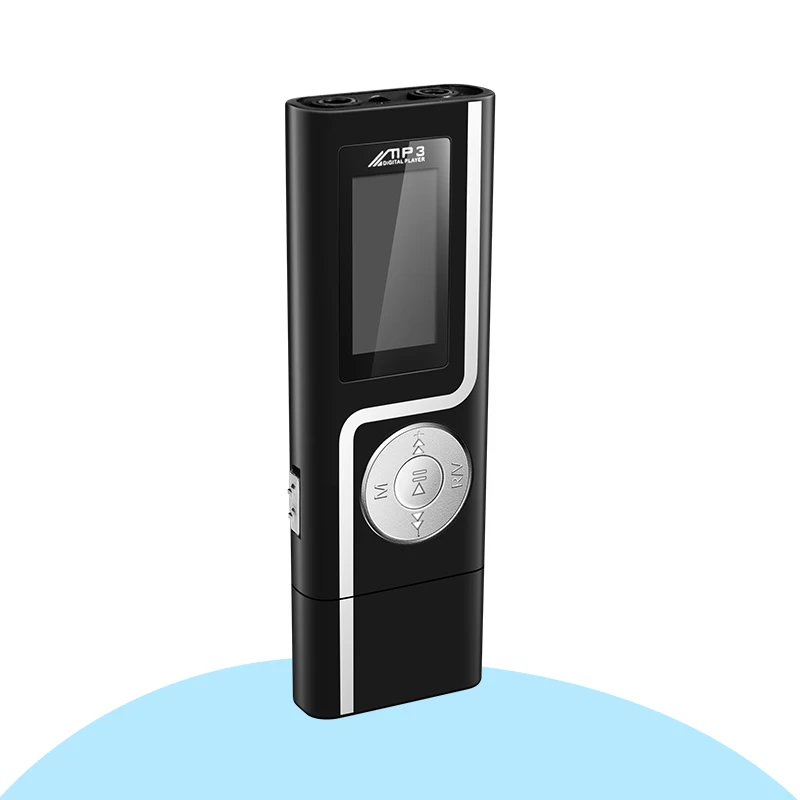 GERUIDA Mp3 плеер Быстрая зарядка USB MP3 мини музыкальный плеер также U диск 2G/4G/8G с fm-записью электронная книга OTG шнур - Цвет: Черный