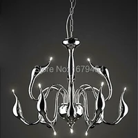 led g4 120w swan design chandelier 12 light creative golden metal electroplating 110 240v free shipping