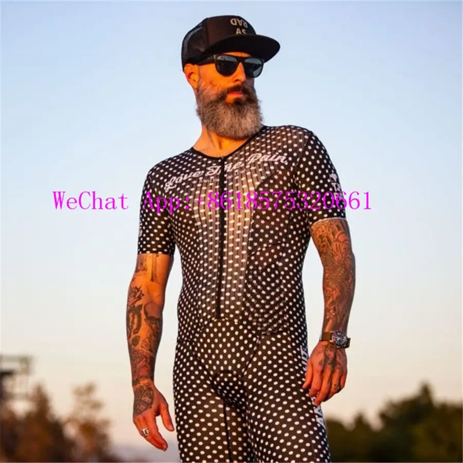 skinsuit 4 Велосипед любовь боль короткий рукав Быстросохнущий велокостюм одежда для плавания Бег езда Джерси кожа костюм для триатлона - Цвет: skinsuit 4
