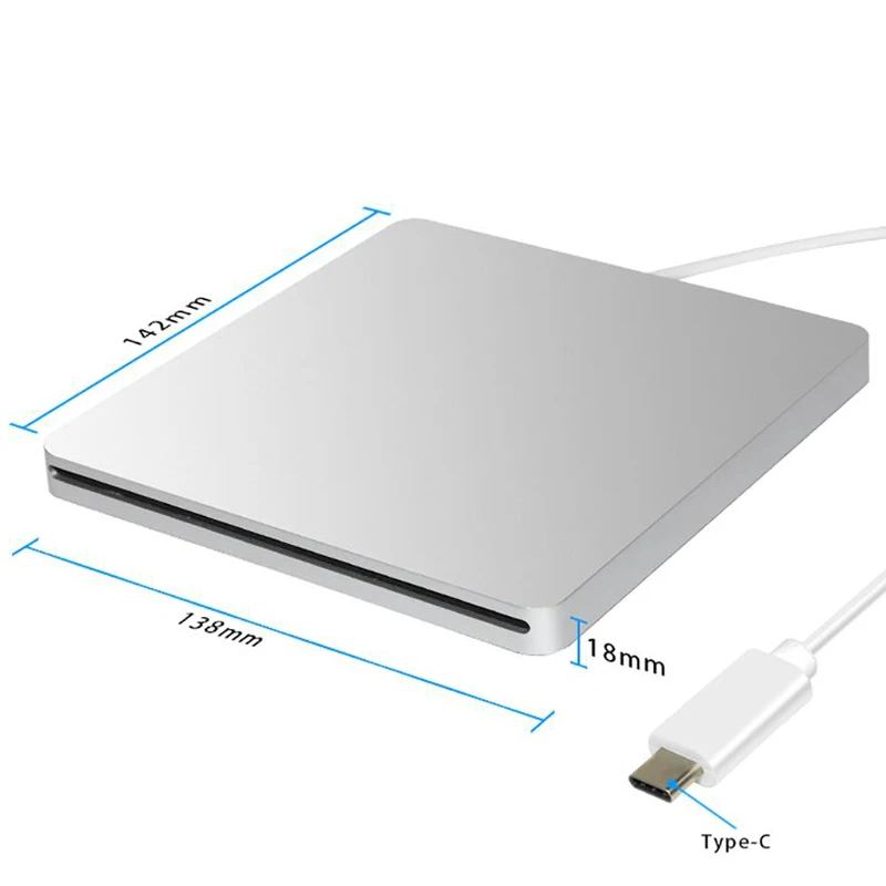 USB 3. 0 Type C внешний слот с нагрузкой CD DVD RW оптический привод супер для Mac/PC/Apple