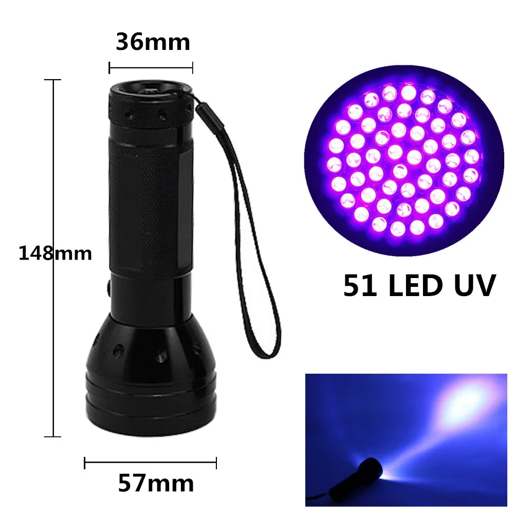 Мини 51 Светодиодный УФ светодиодный детектор Скорпиона Охотник искатель ультра