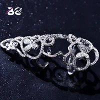 be 8 luxury european fashion big geometric knuckle ring long butterfly aaa cz fashion party jewelry rings for women r138