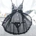 Пикантная Цветочная Ночная рубашка на бретельках с бантом, сексуальная женская кружевная короткая ночная рубашка размера плюс, женская ночная рубашка, одежда для сна