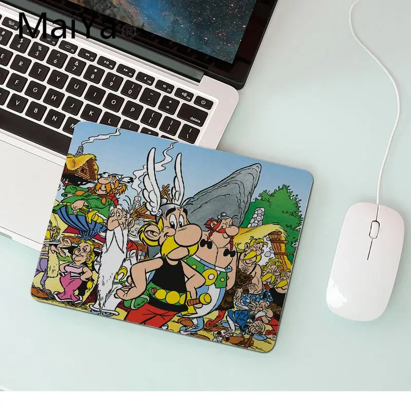 No Lock Edge18x22cm Maiya My Favorite Asterix Obelix gamer play mats Mousepad Top Selling Wholesale Gaming Pad mouse - Цвет: No Lock Edge18x22cm