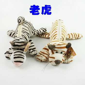 Чехол для карандашей kalem kutusu estuches школьный пенал для карандашей trousse skolaire stylo animal estojo de lapis милый плюшевый чехол для ручек с героями мультфильмов - Цвет: tiger
