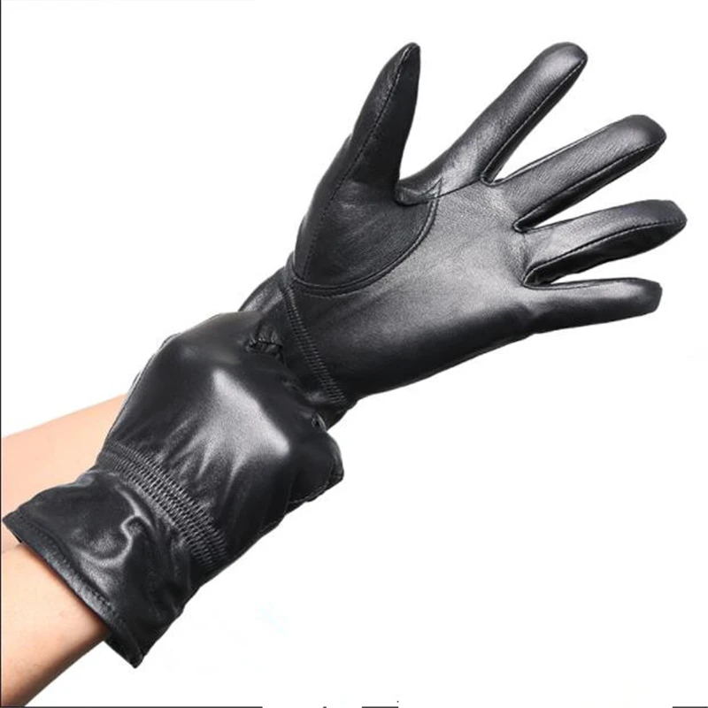 

Man Winter Glove Hot Sale Wool Sheepskin Fur Thicken Gloves Male Leather Fur Warm Mitten Men Fur Glove