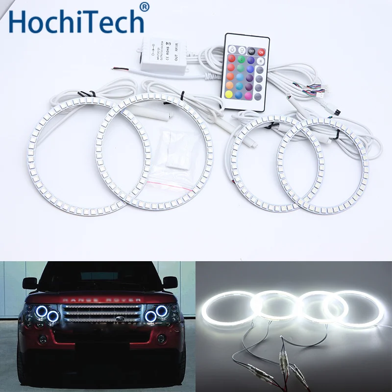 

For Land Rover Range Rover L322 Vogue 2003-2009 XENON HEADLIGHT Multi-color Led Angel Eyes Kit RGB Halo Rings Daytime Light DRL