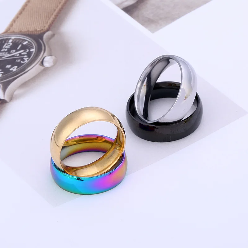 Модные 6 мм Внутренние наружные дуговые кольца кольцо из нержавеющей стали для