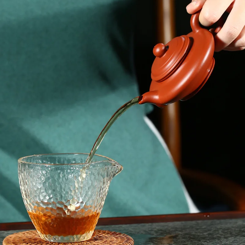 Sand Pot Famous Artisans Hand-made Raw Mine Dahongpao Virtual Flat Purple Travel Teaware Gift Preference | Дом и сад